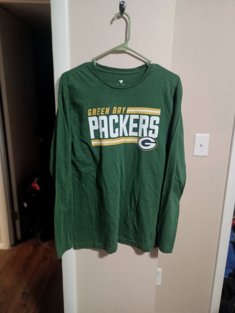 Green Bay Packers Fanatics Long Sleeve T-shirt Men Size XL 100% Cotton